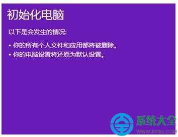 Win8系统初始化为出厂设置怎么恢复?