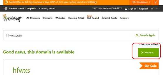 在全球最大域名服务商GoDaddy网站上注册域名的教程