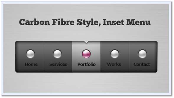 Photoshop 绘制碳纤维风格的网页导航按钮