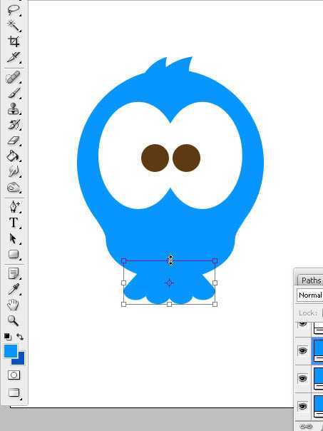 Photoshop打造Twitter可爱蓝色小鸟图标