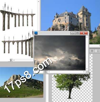 photoshop设计合成恐怖的山丘城堡
