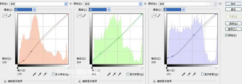 PhotoShop使用曲线一步调出多种效果调色实例教程