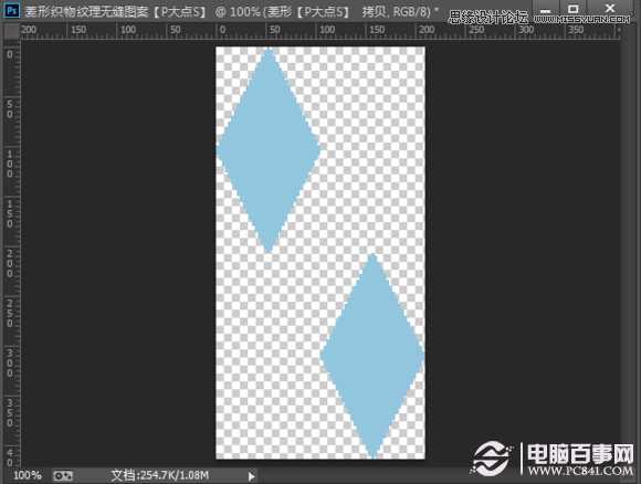 Photoshop制作菱形针织纹理无缝填充图案