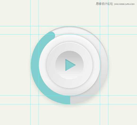 Photoshop绘制时尚质感的圆形播放器UI图标教程