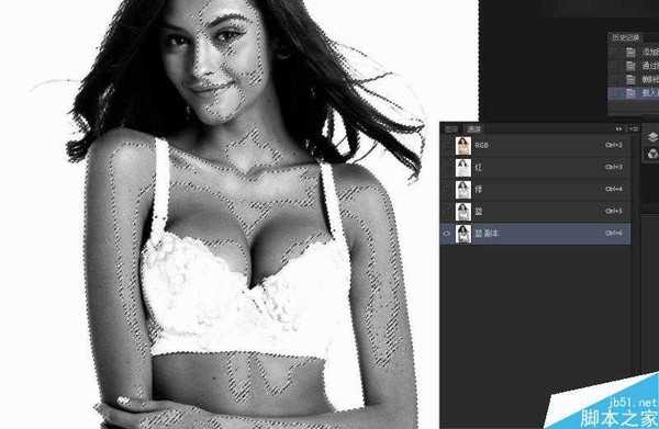 Photoshop巧用通道快速抠出电商内衣模特教程