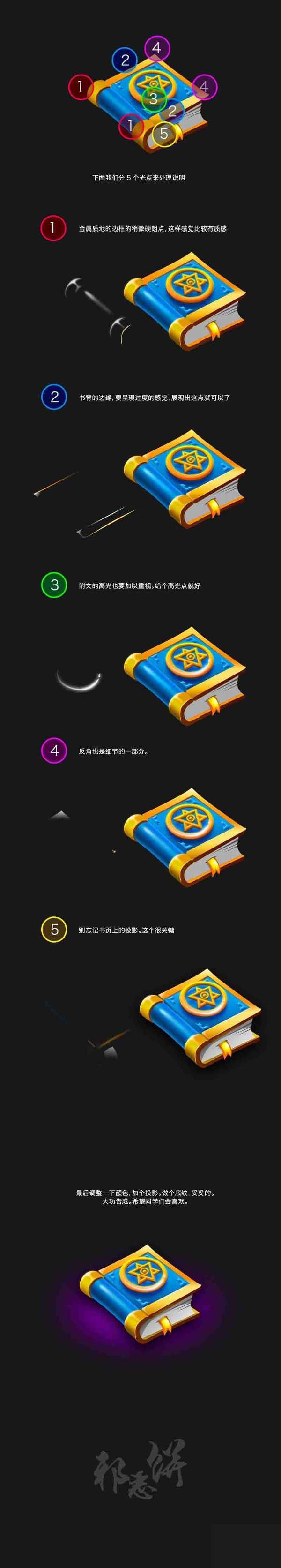 PS钢笔工具鼠绘游戏中的魔法书