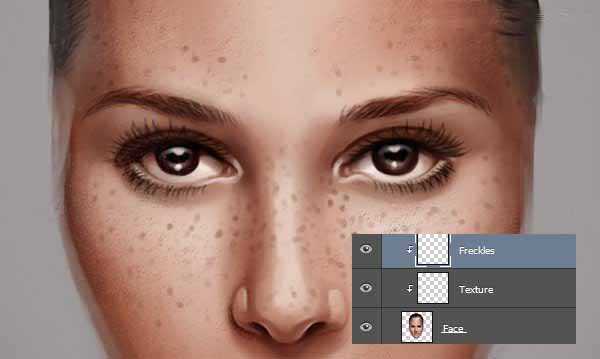 Photoshop给光滑的人物面部添加雀斑、皱纹及伤疤效果