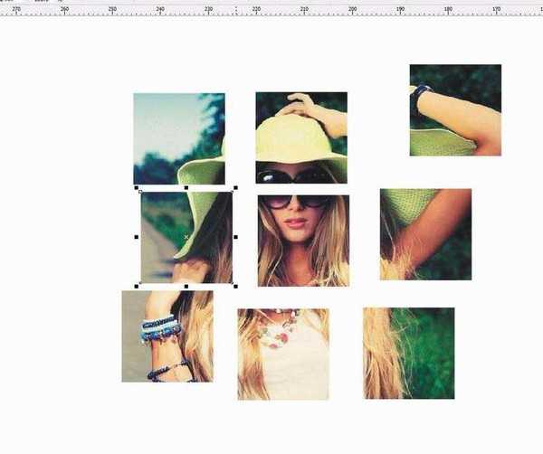 CDR怎么给图片制作九宫格效果? cdr九宫格的制作方法