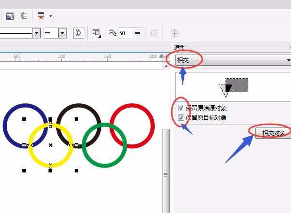 cdr怎么画奥运五环? cdr设计奥运五环的教程