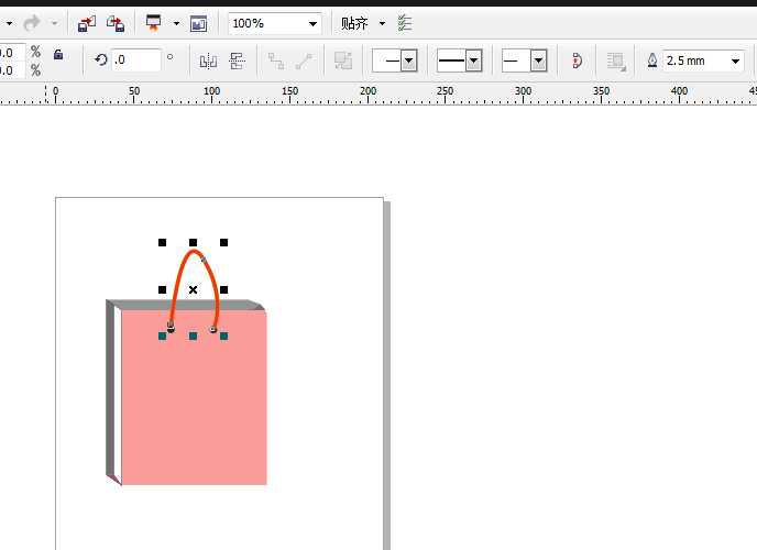 怎样在coreldraw中做手提袋?CDR贝塞尔工具简单绘制手提袋教程