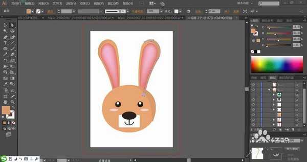 ai怎么设计创意的兔子头像? ai兔子头像的画法