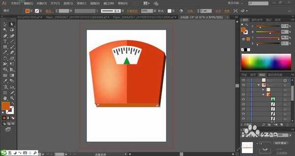 ai怎么画体重秤? ai体重秤矢量图的画法