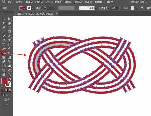ai怎么手绘矢量绳结图形? ai画绳结logo的技巧